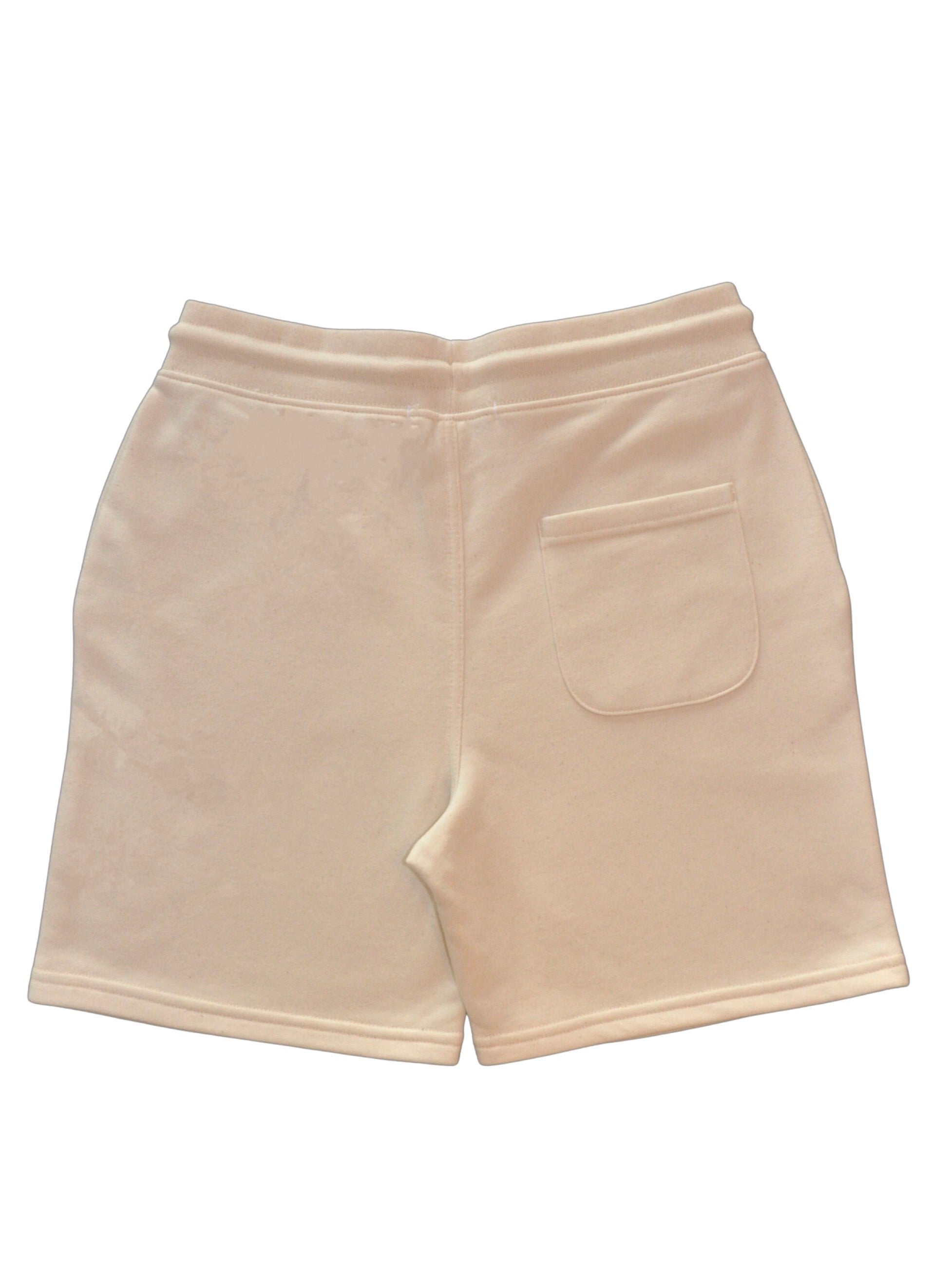BY11 Organic Cotton Embroidered Track Shorts - Natural