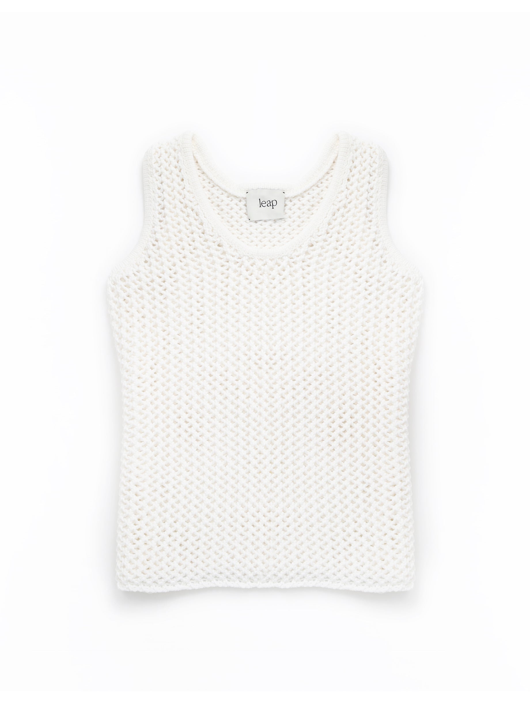 MONA Open-knit tank-top white