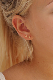 9ct Gold Triple Dot Stud Earrings