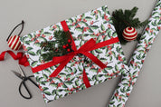GREEN HOLLY WRAPPING PAPER BUNDLE