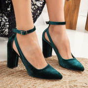 Colette - Green Velvet Shoes