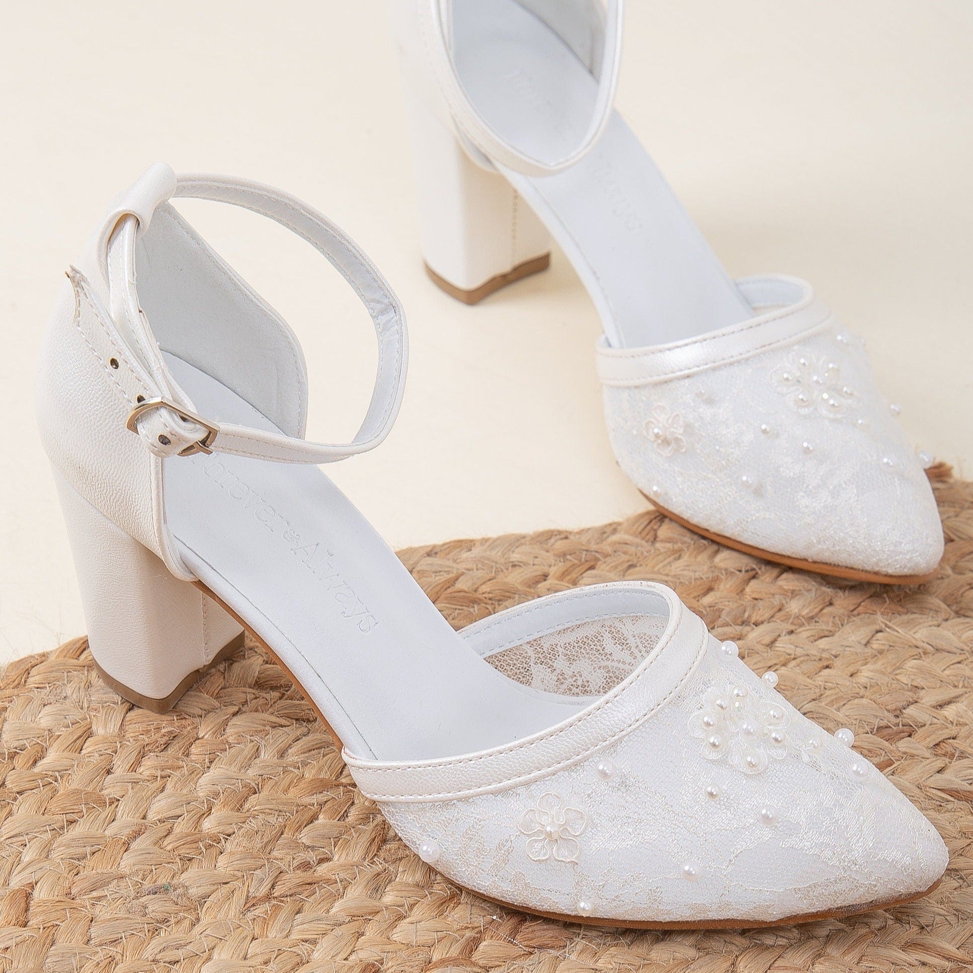 Josephine - Lace Tulle Wedding Shoes