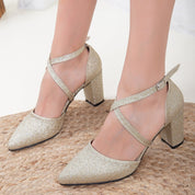 Sina - Gold Wedding Heels