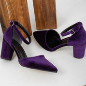 Gisele - Purple Velvet Wedding Shoes