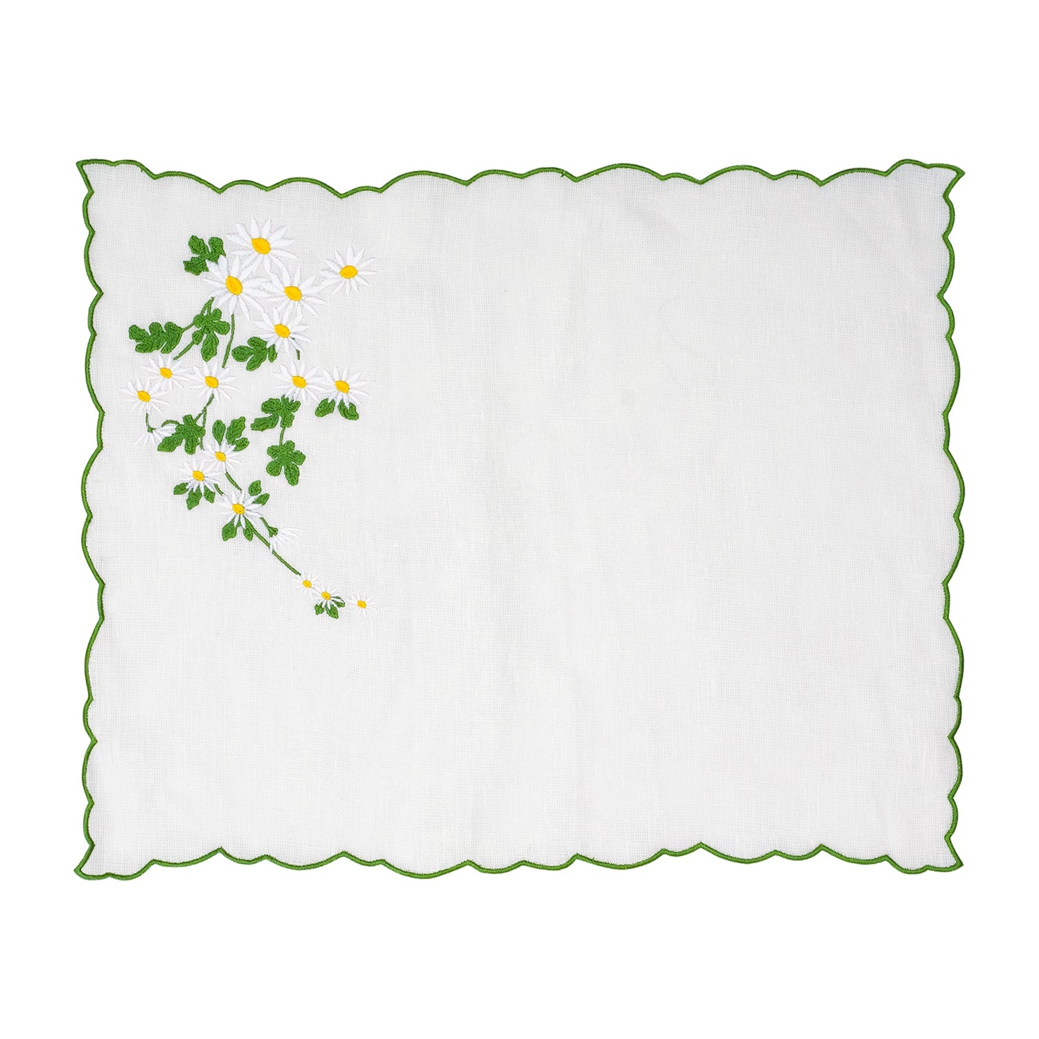 Daisy Embroidery Linen Placemat (Set of 2)