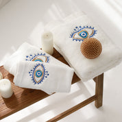 Eye Embroidery Face Towel
