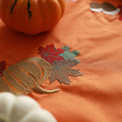 Pumpkin Embroidery Cotton Runner