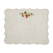Grape Embroidery Linen Placemats - Set of 2