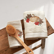Pumpkin Embroidery Cotton Face Towel