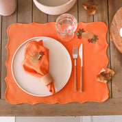 Pumpkin Embroidery Cotton Placemat  (Set of 2)