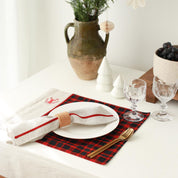 Red Striped Linen Napkins (Set of 2)