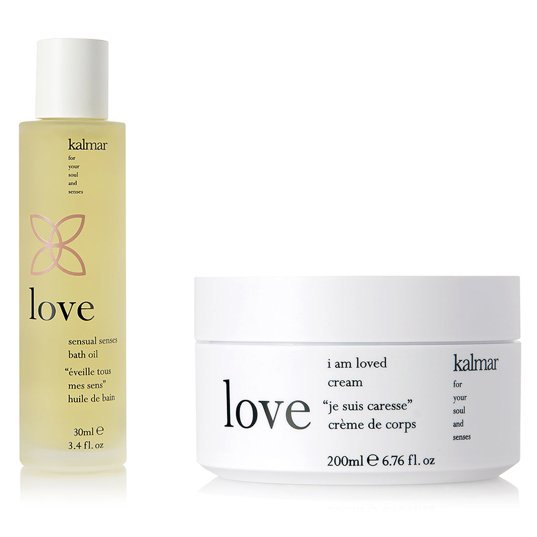 Love Sensual Senses Bath Oil & I am Loved Body Cream Bundle (Worth £90)