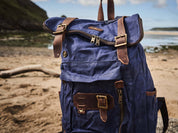 Navy Waxed Cotton Bali Backpack