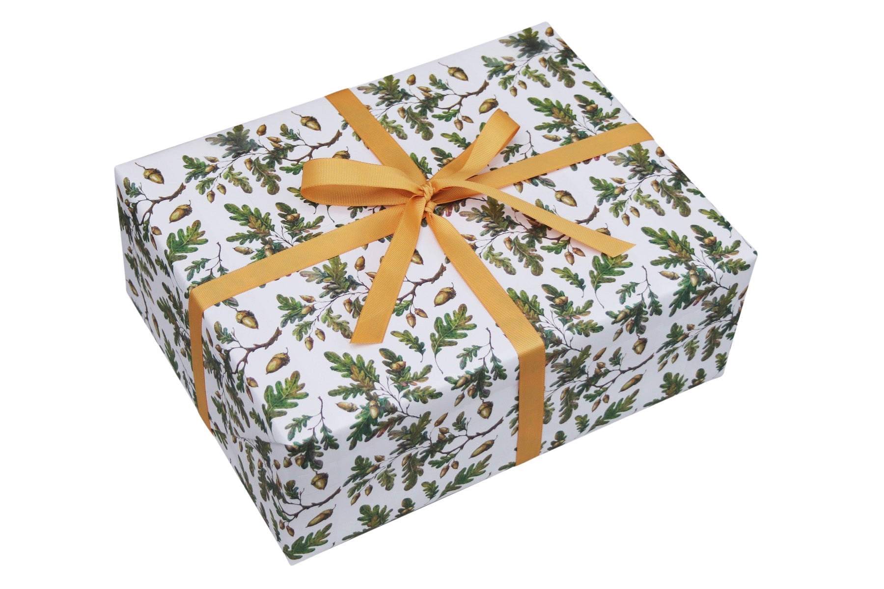 OAK LEAVES & ACORNS CHRISTMAS WRAPPING PAPER