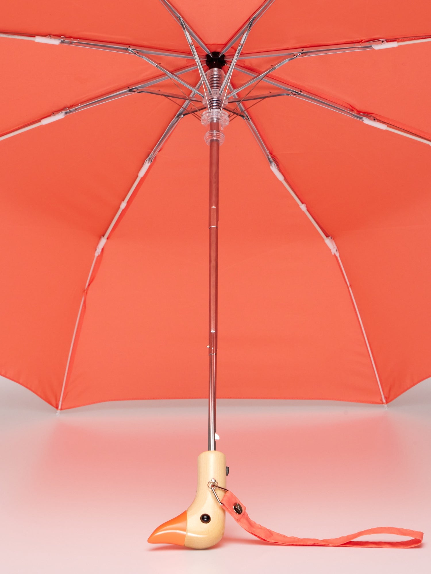 Peach Compact Duck Umbrella