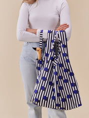 Polka Stripe Reusable Bag