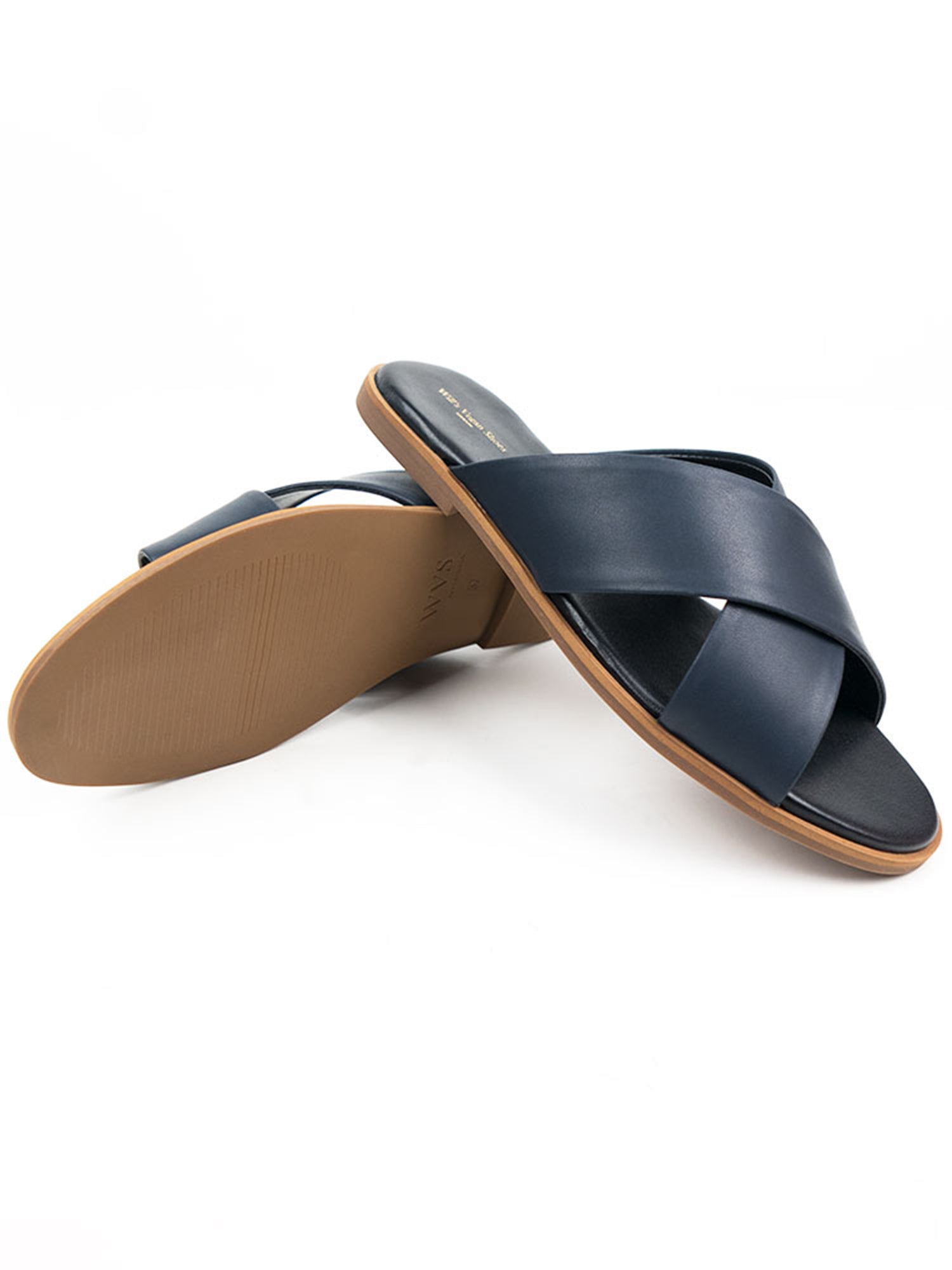 Vegan leather slides on sale