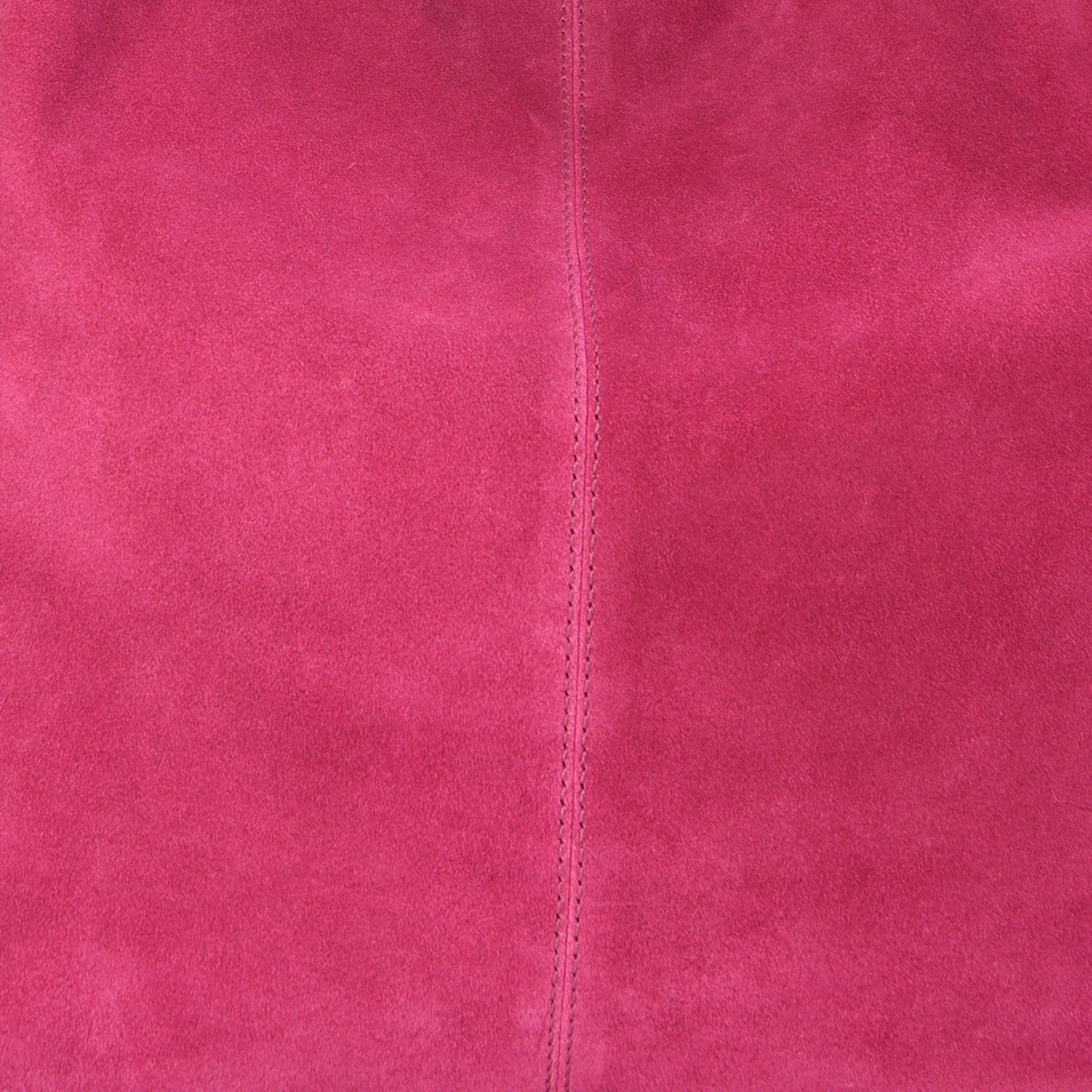 Raspberry Suede Leather Hobo Boho Shoulder Bag