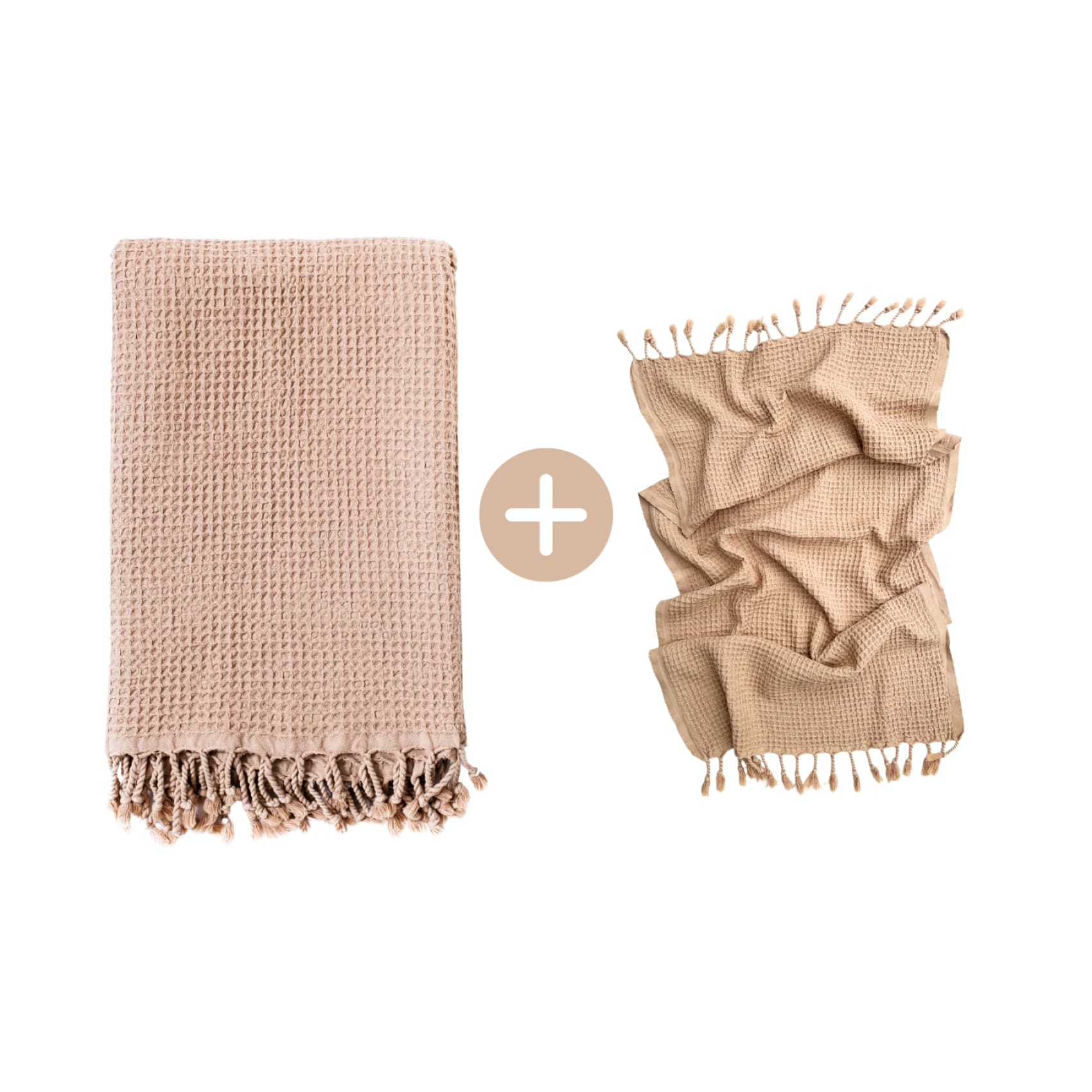 Rulo Bath Set - Cotton Peshtemal & Hand/Hair Towel - Save £10