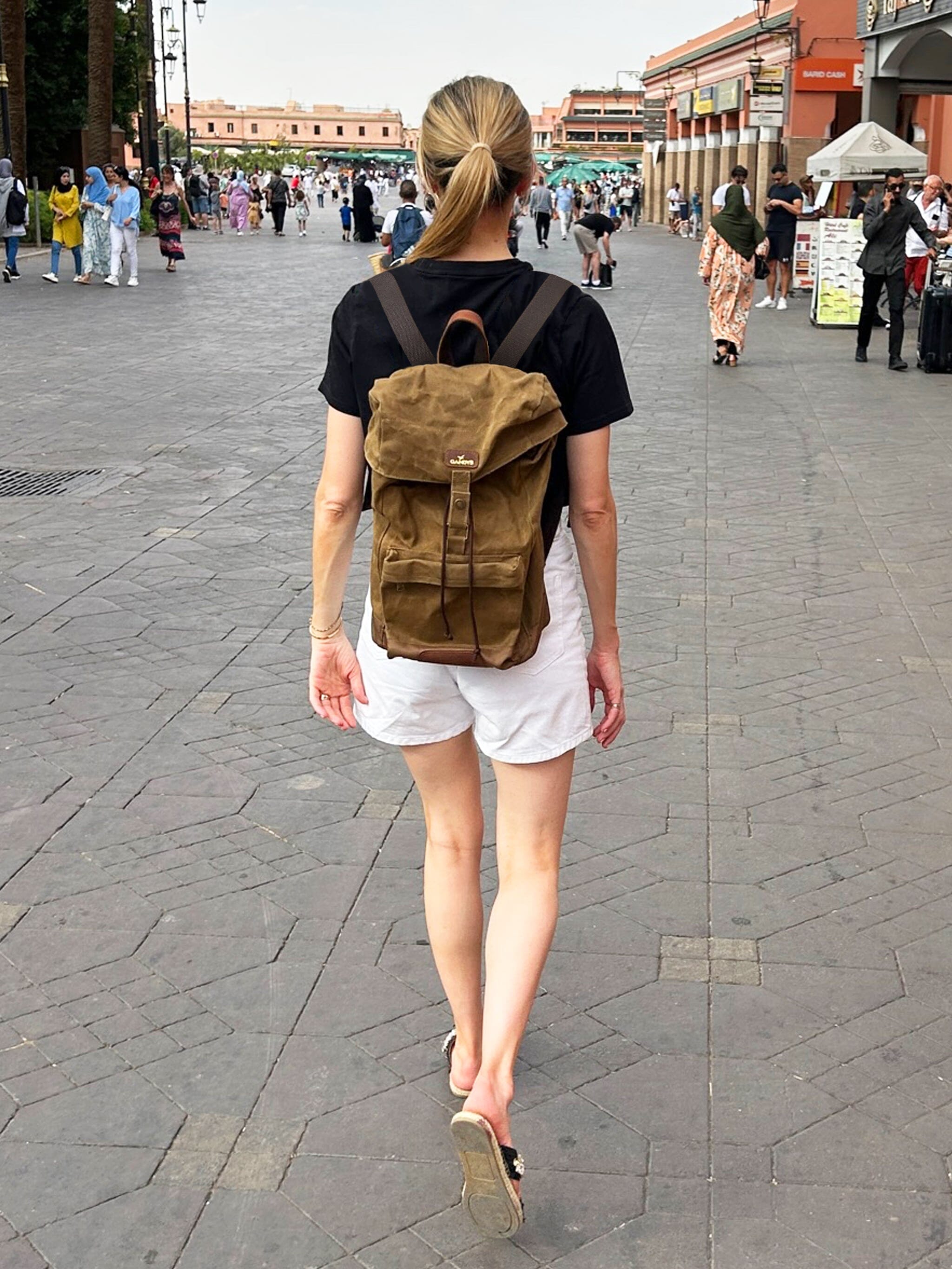 Sand Konark Waxed Cotton Backpack
