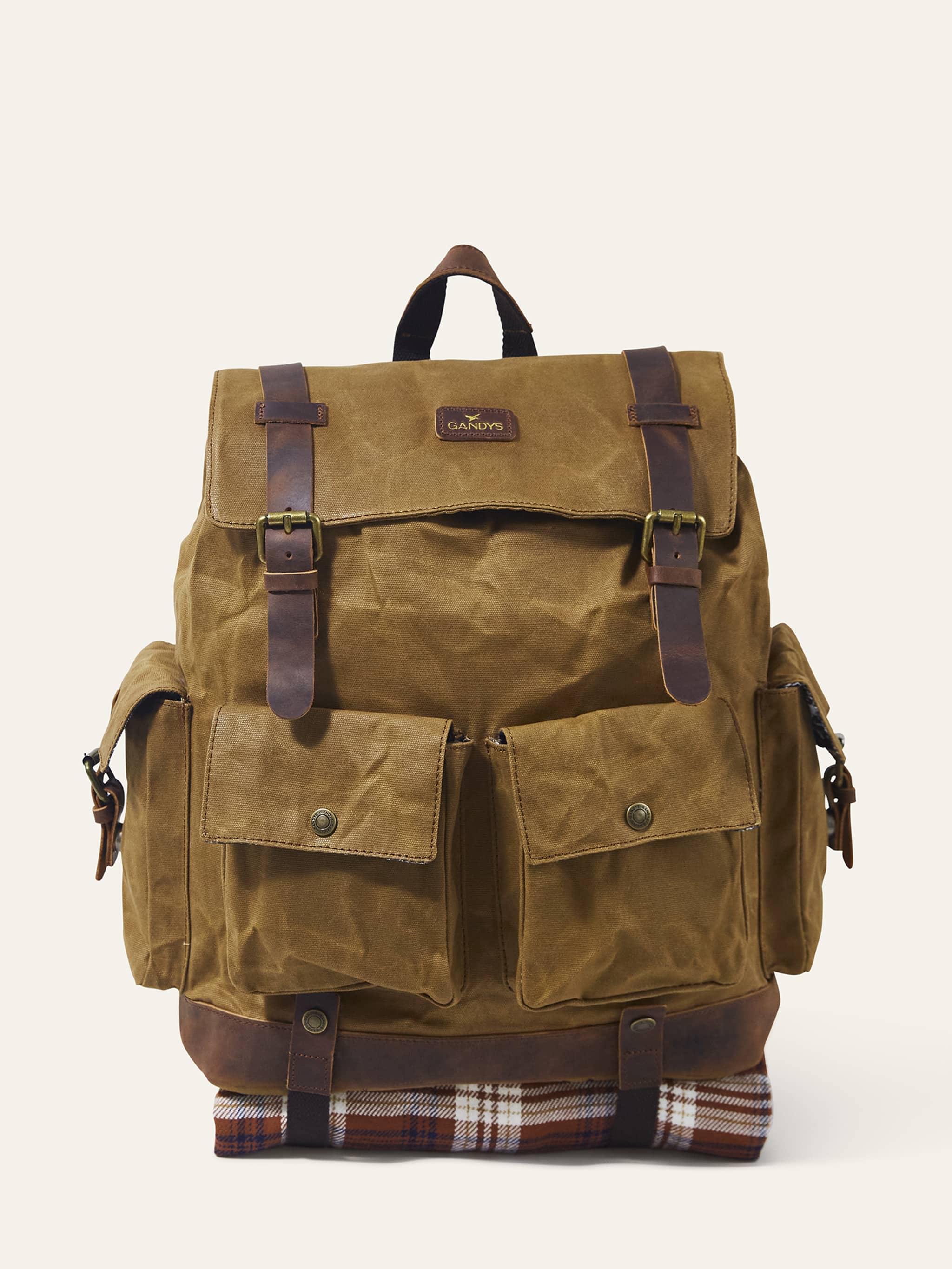 Sand Lombok Waxed Cotton Backpack