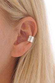 Silver Hammered Ear Cuff