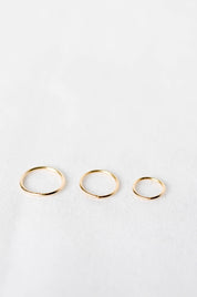 18ct Gold Small Cartilage Helix Earring Hoops