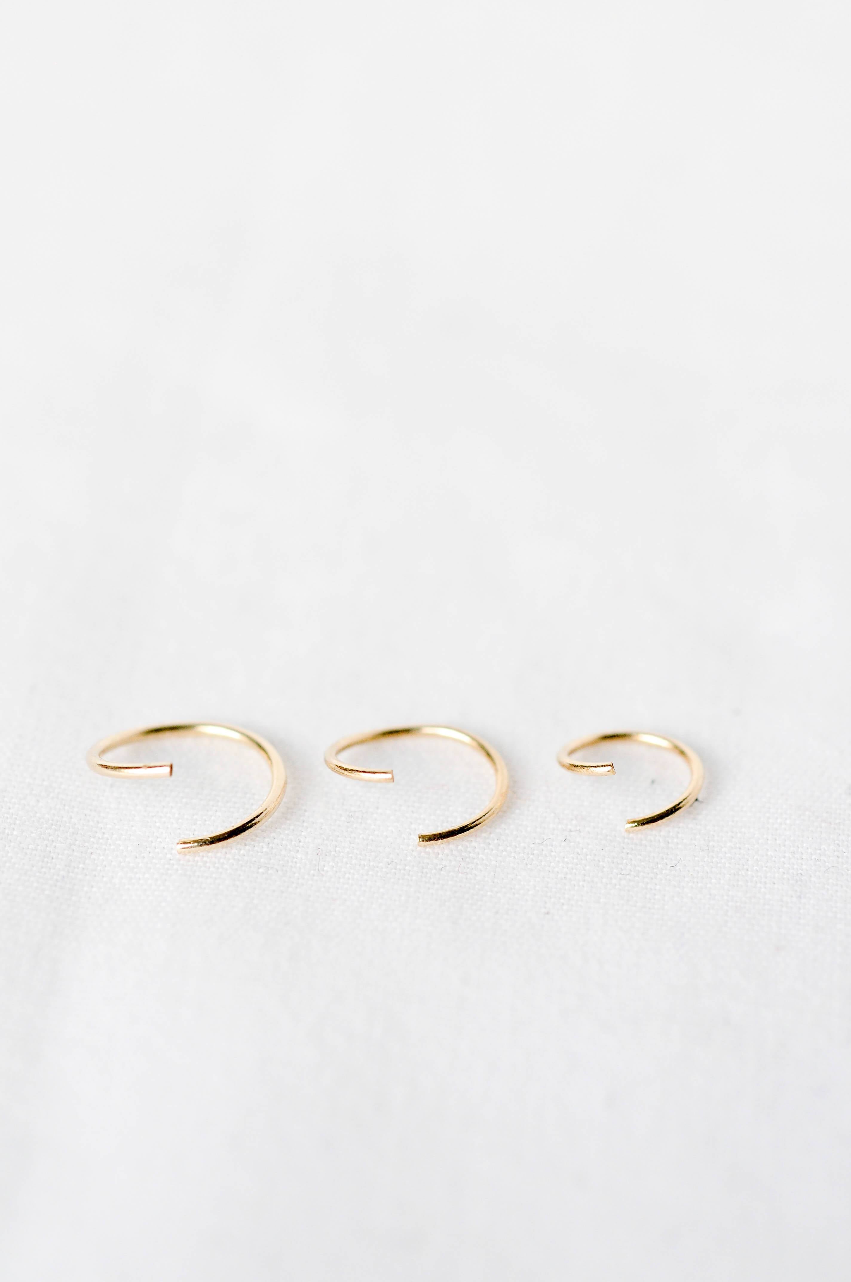 BECKY- Huggie Hoop Earrings • gold helix hoop • cartilage hoop • hoop