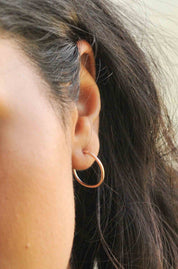 9ct Gold Small Delicate Hoop Earrings