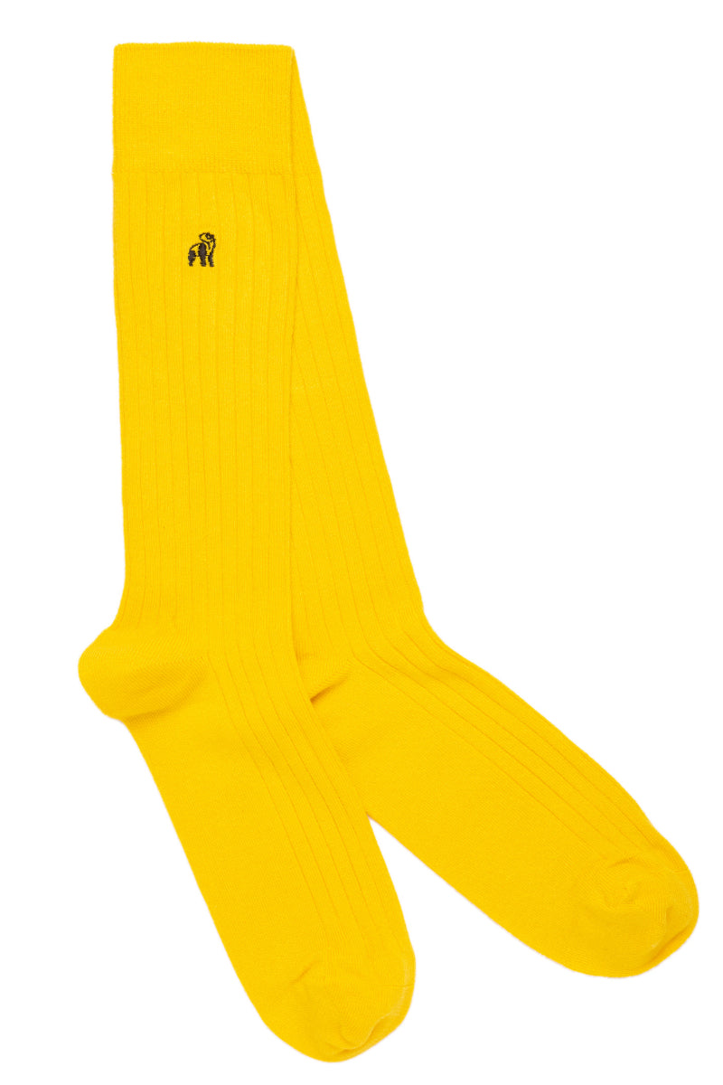 Banana Yellow Bamboo Socks