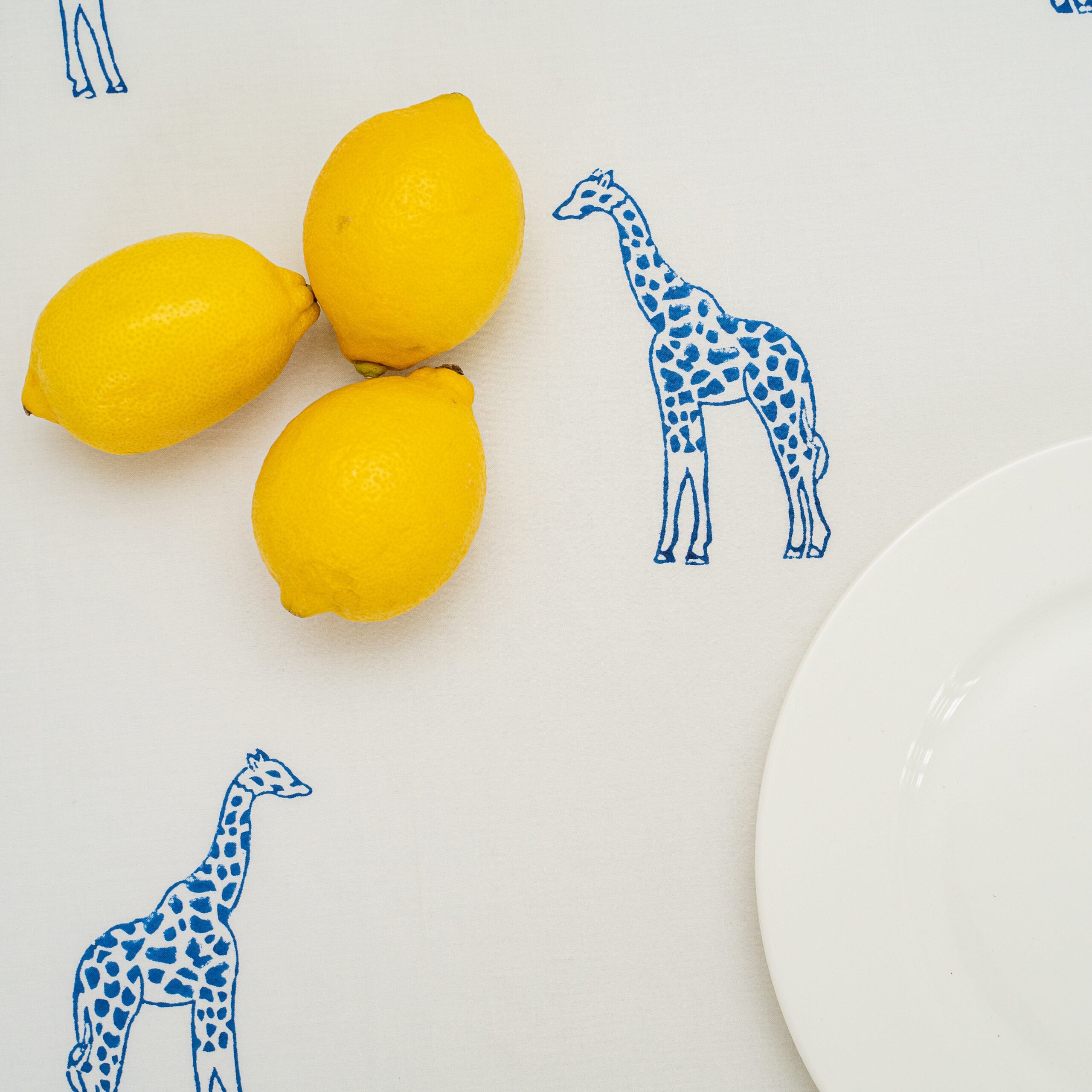 Blue Giraffe Table Cloths