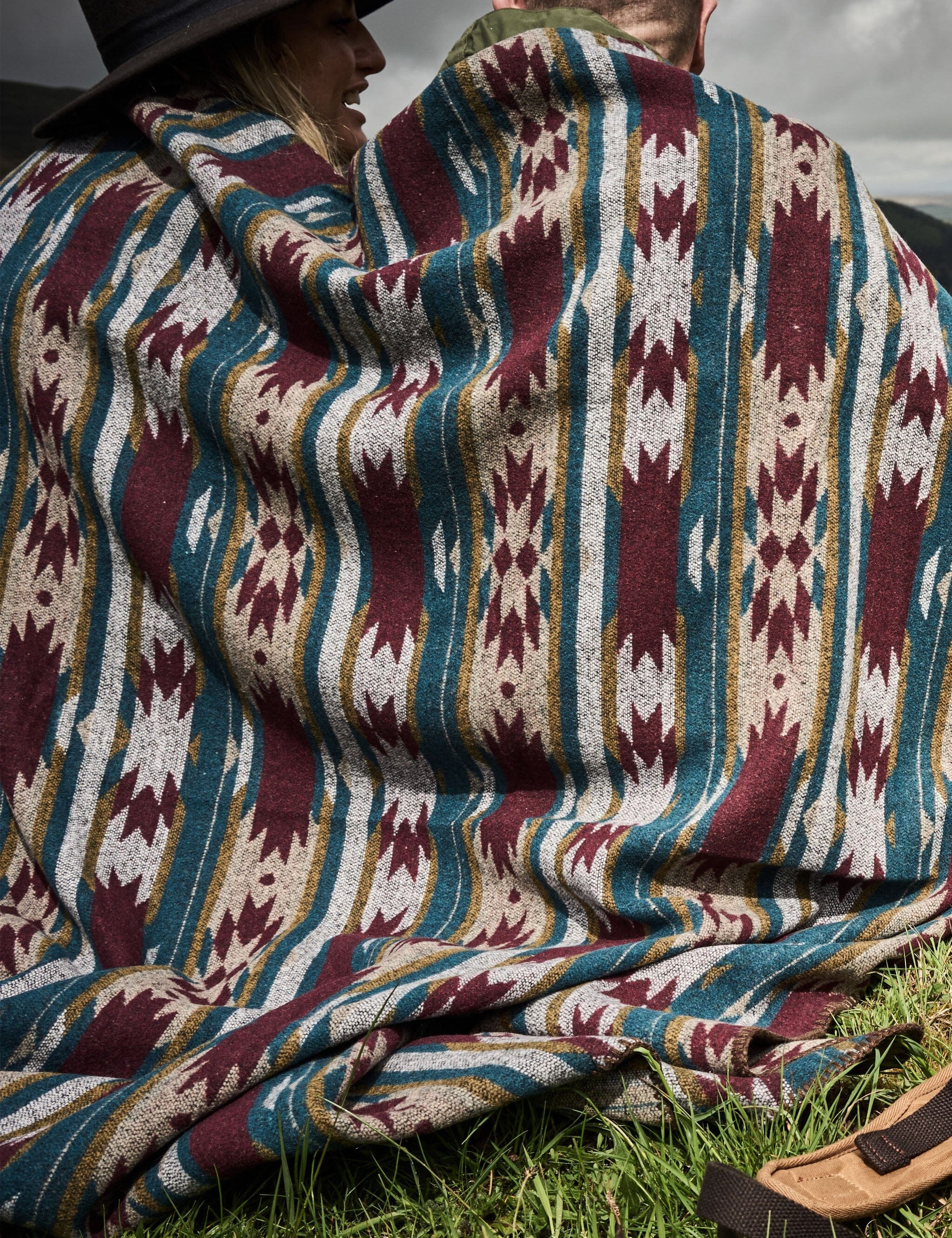 Gandys teal artisan blanket