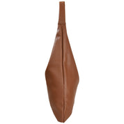 Camel Pebbled Boho Leather Bag