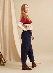 Wilma - Navy Corduroy Trousers