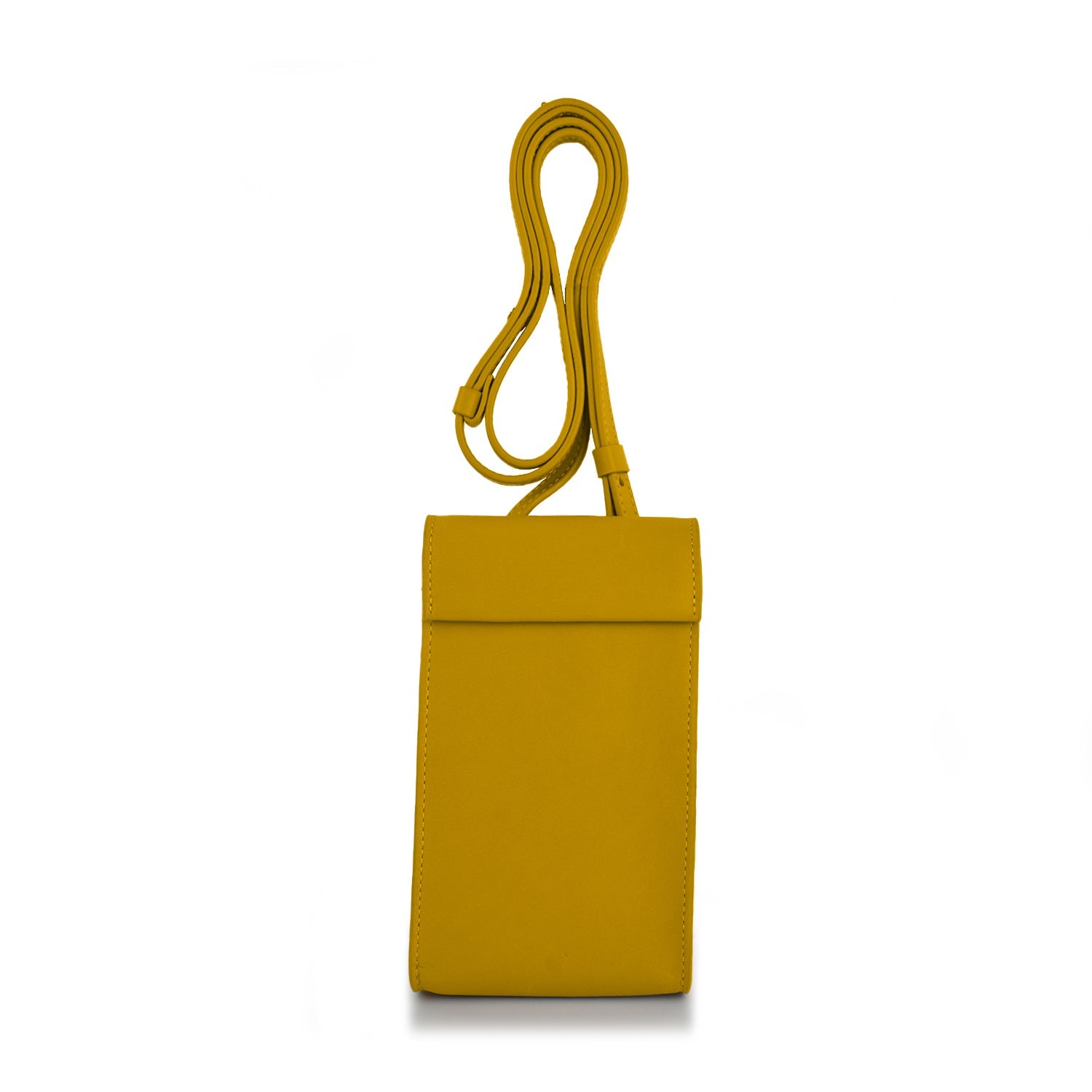 Adjustable Phone Bag in Amber Yellow